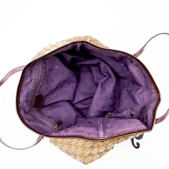 Gucci GG Jolie Monogram Brown Canvas Tote Shoulder Bag - Picture 8 of 15